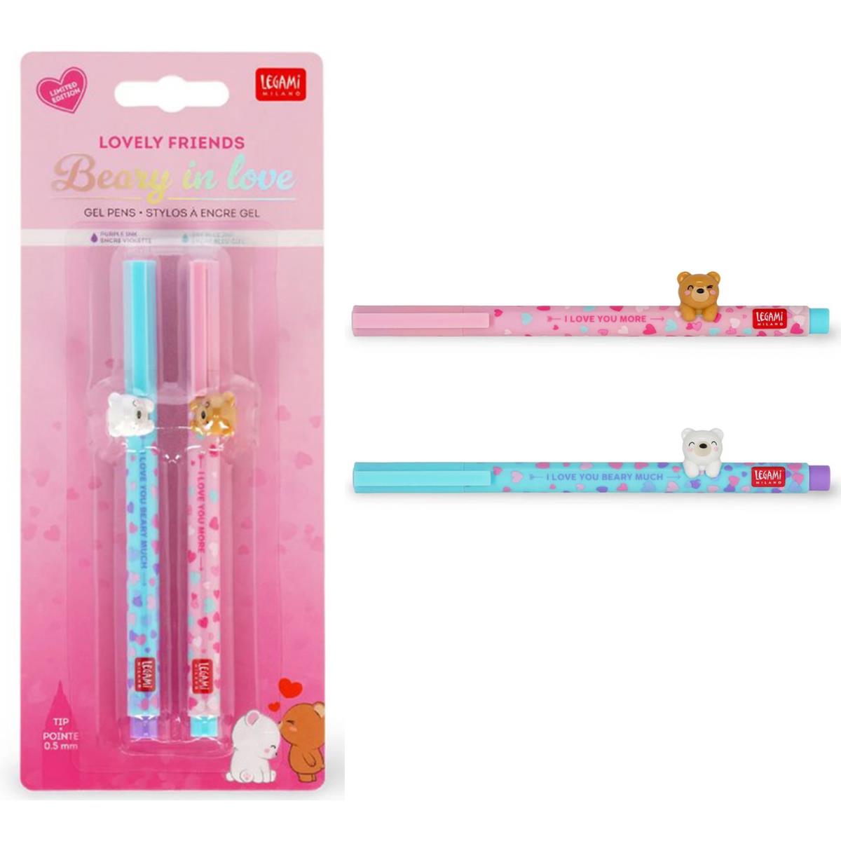 Set di 2 Penne Gel - Beary in Love - LEGAMI di /immagini/libri/set_2 penne_gel_beary_love_legami.jpg